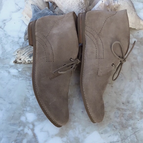 Franco Sarto Tan Suede Lace Up Ankle Boots Size 6.5 - Picture 6 of 15